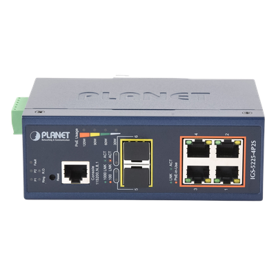 IGS-5225-4P2S - PLANET IGS-5225-4P2S switch Gestionado L2+ Gigabit Ethernet (10/100/1000) Energía sobre Ethernet (PoE) Azul