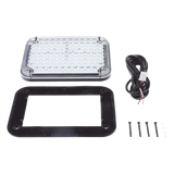 XLTE515RW - Luz de Advertencia LED / 104 LED de Alta Intensidad / 9x7" / Bicolor Rojo/Claro / 12 VCC / 10 Modos de Destello / Mica de Policarbonato