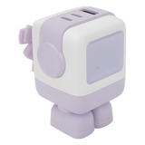 35314B - Cargador RobotGaN de 65W Serie UNO | 3 Puertos de Carga Rápida | 2 USB-C | 1 USB-A | PD 3.0 | QC 4.0 | Carga Inteligente | Tecnología GaN II | Zapato