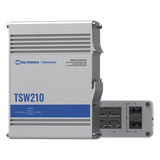 TSW210 - Switch Industrial No-Administrable / 8 Puertos Gigabit / 2 SFP 1G / IP30 / -40°C a +75°C / 4.53 x 3.74 x 1.10 pulgadas