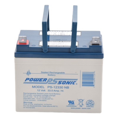 PS-12330-NB - Power Sonic Batería de Respaldo AGM/VRLA / 12V / 33Ah @20hr PS-12330-NB