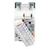 U6A-H07NS - Jack / Cat6A UTP / Montaje Híbrido Plano-Angulado / Verde / Punch-Down 110 / RJ45