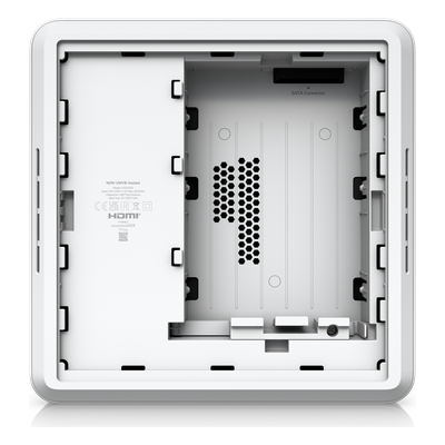 UNVR-INSTANT - NVR Compacto IP / 6 Canales 4K / Switch PoE 6 Puertos GbE 40W / HDD 3.5" 24TB / HDMI Viewport / 220 x 220 x 47 mm (8.7 x 8.7 x 1.9 in)