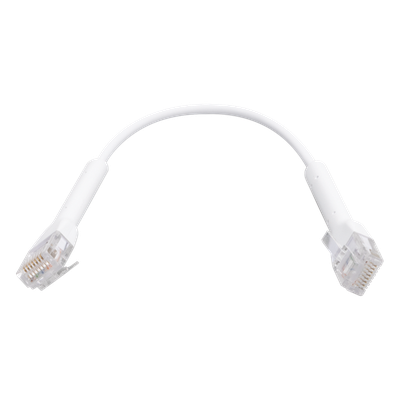 UC-PATCH-RJ45 - Cable Patch Ethernet Cat6 / 22 cm (0.72 ft) / Conector RJ45 Flexible / Diámetro 5.5 mm / 10 Gbps / Blanco