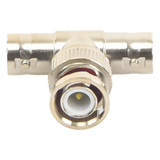 TT-RG-12 - Adaptador Coaxial T / BNC Macho a 2x BNC Hembra / 75 Ohm / Contactos Oro / Aislante Teflón / CCTV Profesional