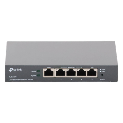 TL-R470T - Router Balanceador de Carga / 4 Puertos WAN / 10,000 Sesiones Concurrentes / 10/100 Mbps / PPPoE / Control de Ancho de Banda por IP