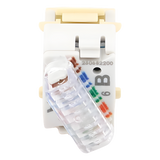 U6-K20NS - Jack Keystone / Cat6 UTP / Terminación Impacto 110 / T568A-B / Marfil / -10 a 60°C