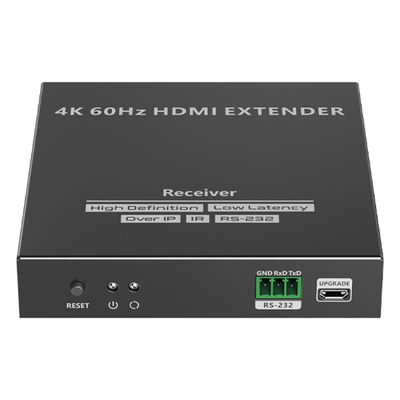TT582-RX - Receptor HDMI IP / 4K UHD @60Hz / 18 Gbps / Cat 6/6a/7 hasta 120 m (393.7 ft) / HDCP 2.2 / IR 20-60 kHz