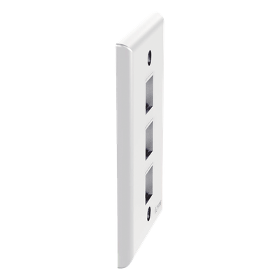 NK3FNWH - Panduit Placa de Pared Vertical / 3 Puertos Keystone / ABS NK3FNWH