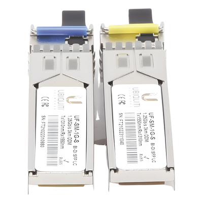 UF-SM-1G-S - UFiber Módulo SFP, transceptor MiniGibic MonoModo 1.25 Gbps, distancia 3km, un conector LC, incluye 2 tranceptores