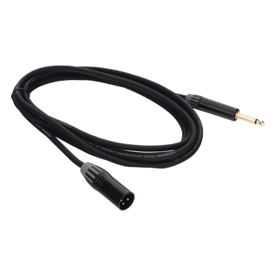 CMC-MM3-PM-L-3M - Cosmiconn Cable de Audio XLR a Plug / 3 Polos Macho a 1/4 in Mono / Doble Blindaje