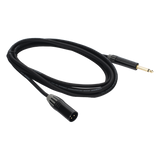 CMC-MM3-PM-L-3M - Cosmiconn Cable de Audio XLR a Plug / 3 Polos Macho a 1/4 in Mono / Doble Blindaje