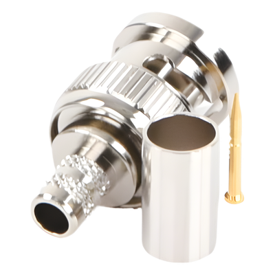 RFB-1707-D - Rf Industries,Ltd Conector BNC Macho en 75 Ohm, de Anillo Plegable para RG-59/U, Níquel/ Oro