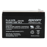 PL-9-12FR - Epcom Powerline Batería de Respaldo AGM-VRLA / 12 Vcc / 9 Ah PL-9-12FR
