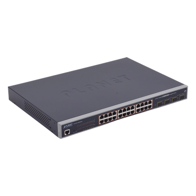 WGSW-24040HP4 - Switch Administrable L2+ de 24 puertos 10/100/1000T PoE+ con 4 puertos combo TP/SFP Gigabit