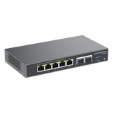 GCC6010 - Grandstream Networks GCC6010 dispositivo de redes Gigabit Ethernet (10/100/1000) Energía sobre Ethernet (PoE) Negro, Plata