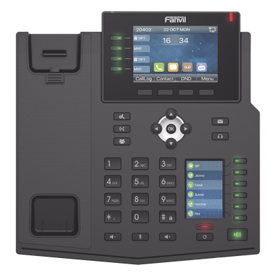 X5U - Teléfono IP Empresarial / 16 Líneas SIP / Pantalla LCD 3.5