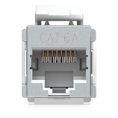 UACC-KEYSTONE-COUPLER-C6A - Acoplador Keystone / Cat6A Pasante / 10 Gbps / PoE / Snap-In / Paquete 12 Piezas