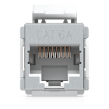 UACC-KEYSTONE-COUPLER-C6A - Acoplador Keystone / Cat6A Pasante / 10 Gbps / PoE / Snap-In / Paquete 12 Piezas
