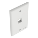 NK1FNWH - Placa de Pared Vertical / Estilo Plano / 1 Puerto Keystone / ABS / 69.8 x 114.3 mm / 2.75 x 4.5 pulg. / Blanco