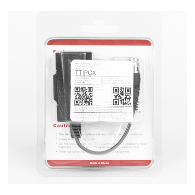TT-IP-CX - Extensor IP Pasivo / Conversión Ethernet sobre Coaxial / Alcance 200 m (656.2 ft) / 10 Mbps / Protección Sobretensiones 2 kV / Sin Alimentación Externa