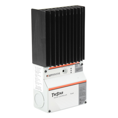 TS-60 - Controlador de Carga Solar PWM / 60 A / 12V 24V 48V / Puerto RS-232 / Hasta 4 kW / 7 Preajustes / Disipador de Calor