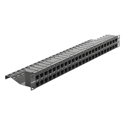 Z6-PNL-U48K - Patch Panel UTP / 48 Puertos Cat 6 / Plano 1UR / 19" Rack / Acero Negro / 4.3 x 19 x 1.7 in