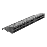 Z6-PNL-U48K - Patch Panel UTP / 48 Puertos Cat 6 / Plano 1UR / 19" Rack / Acero Negro / 4.3 x 19 x 1.7 in