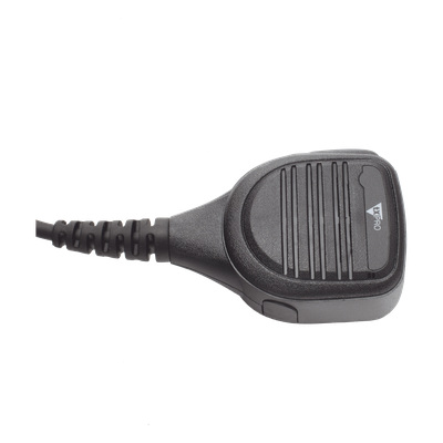 TX-308-K01 - Micrófono-Bocina para Intemperie / IP54 / Cable Kevlar Grado Médico / Resistencia 40 kg / PTT con Guantes / Clip Rotativo 360°