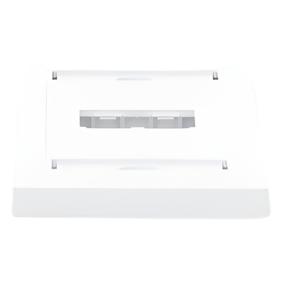 CFPE2WHY - Placa de Pared Vertical / 2 Puertos Mini-Com / Etiqueta y Cubierta Integradas / 2.75 x 4.5 in / ABS / Blanco