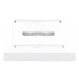 CFPE2WHY - Placa de Pared Vertical / 2 Puertos Mini-Com / Etiqueta y Cubierta Integradas / 2.75 x 4.5 in / ABS / Blanco