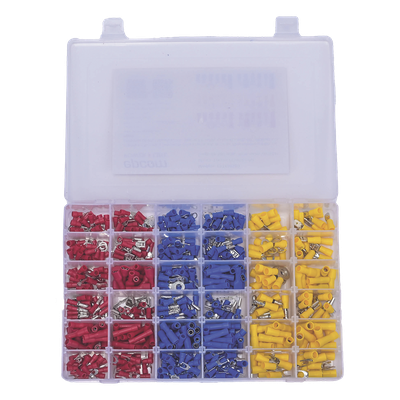EP-TKM-580 - Juego de 580 pzas. Terminales Variadas con Forro y Caja de Almacenamiento.
