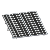 VEKTOR8R2700 - Soporte para Paneles Solares / 2 Módulos / Riel 2.7 m (8.9 ft) / Aluminio Anodizado / Inclinación 20-45° / Viento 136 km/h