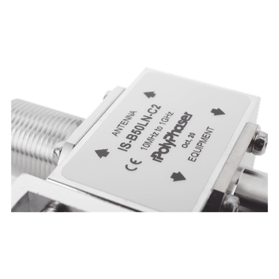 IS-B50LN-C2 - Protector Coaxial RF / 125-1000 MHz / 50 Ω / Conectores N Hembra / Bloqueo DC / 40 kA