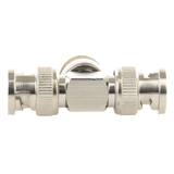 TT-RG-14 - Adaptador Coaxial Tipo T / Triple BNC Macho / 75 Ohm / RG-59 y RG-6 / Níquel y Oro / 39.9 mm de Longitud