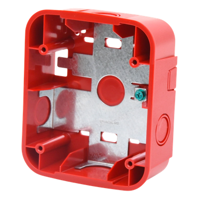 SBB-RL - System Sensor Caja de Montaje en Pared / Para Sirena / Color Rojo SBB-RL