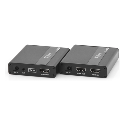 TT223KVM - Kit extensor KVM (HDMI y USB) | 40m a 4k@30Hz  | 70m a 1080P@60Hz | Cat 6, 6a y 7 | CERO LATENCIA | HDR | Salida Loop | Salida de audio de 3.5mm |