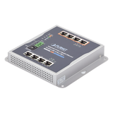 WGS-804HP - Switch Industrial No Administrable / 8 Puertos Gigabit / 4 Puertos PoE+ 802.3at / 120 W / Montaje Múltiple / Alimentación Dual con Failover