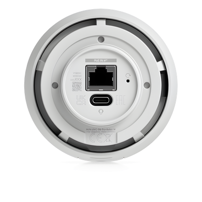 UVC-G6-PRO-BULLET-W - Cámara Bullet IP / 4K 8 Megapixel / Zoom Óptico 2.36× / IR 60 m (197 ft) / Audio Bidireccional / IP66 IK04 / PoE+