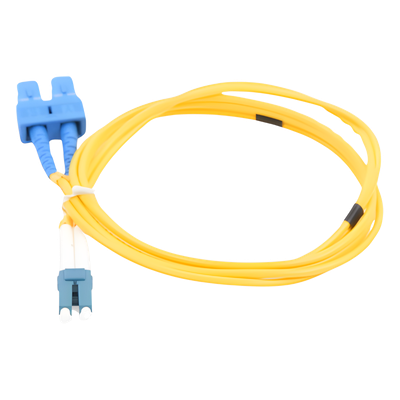 LP-FO-6060B - Cable de Fibra Óptica Monomodo UPC Duplex LC-SC, 2mm, 1m, Amarillo