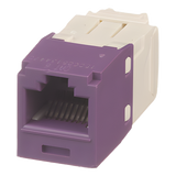 CJ688TGVL - Conector Jack RJ45 / Categoría 6 / 8P8C / Sin herramienta de impacto / Violeta / -10°C a 65°C