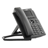X303P - Teléfono IP Empresarial / 4 Líneas SIP / Pantalla LCD 2.4 Pulgadas / PoE / Audio HD / Conferencia 6 Participantes