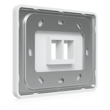 UACC-WP-KEYSTONE-H-2P - Placa de Pared Keystone / 2 Puertos / Horizontal / Superficie Pintable / 4.4 x 3.2 x 0.12 in / Paquete 4 Piezas
