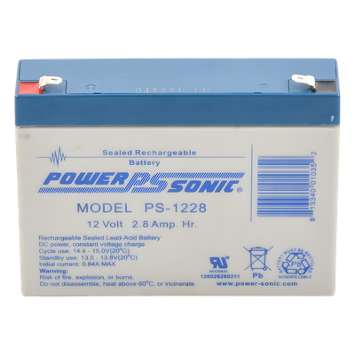 PS-1228 - Power Sonic Batería de Respaldo AGM/VRLA / 12V 2.8Ah / Terminales F1 PS-1228