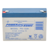 PS-1228 - Power Sonic Batería de Respaldo AGM/VRLA / 12V 2.8Ah / Terminales F1 PS-1228