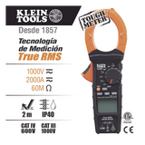 CL900 - Klein Tools Amperímetro Digital de Gancho / 2000 A CA/CD / True RMS CL900