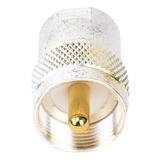 PT-4000-001 - Rf Industries,Ltd Adaptador Coaxial / Hembra UNIDAPT a Macho UHF PL-259 / Bronce Chapado Plata