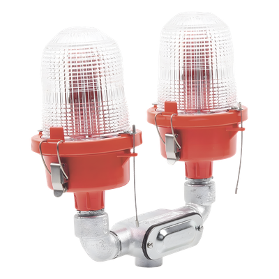 OL2-VLED2-IR - Twr Lámpara de Obstrucción Aeronáutica / Luz Fija Tipo L-810 / Doble LED Rojo OL2-VLED2-IR