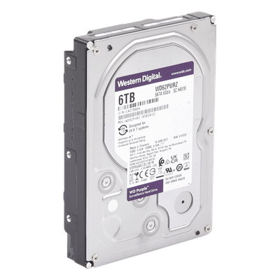 WD62PURZ - Disco Duro PURPLE de 6TB / 3 AÑOS DE GARANTÍA / Para Videovigilancia