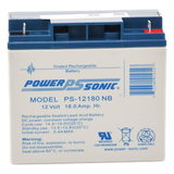 PS-12180-NB - Power Sonic Batería de Respaldo AGM/VRLA / 12V / 18 Ah PS-12180-NB